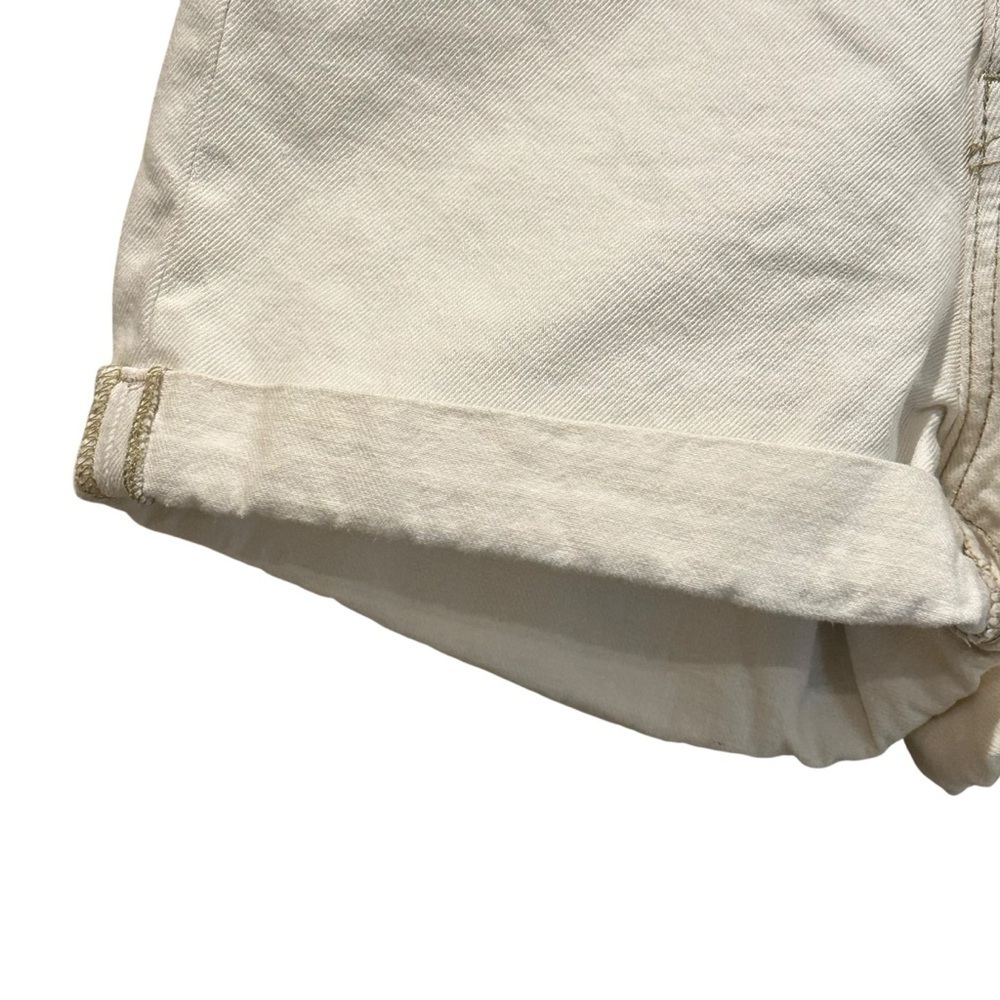 BDG Urban Outfitters Denim Shorts Mom High Rise Beige Distressed Women’s Size 24 - Picture 3 of 9